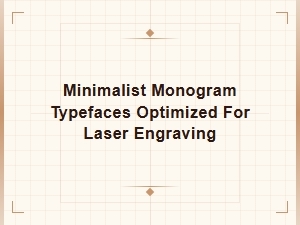 Minimalist Monogram Fonts for Laser Engraving