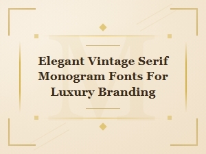 Elegant Vintage Serif Monogram Fonts for Luxury Branding
